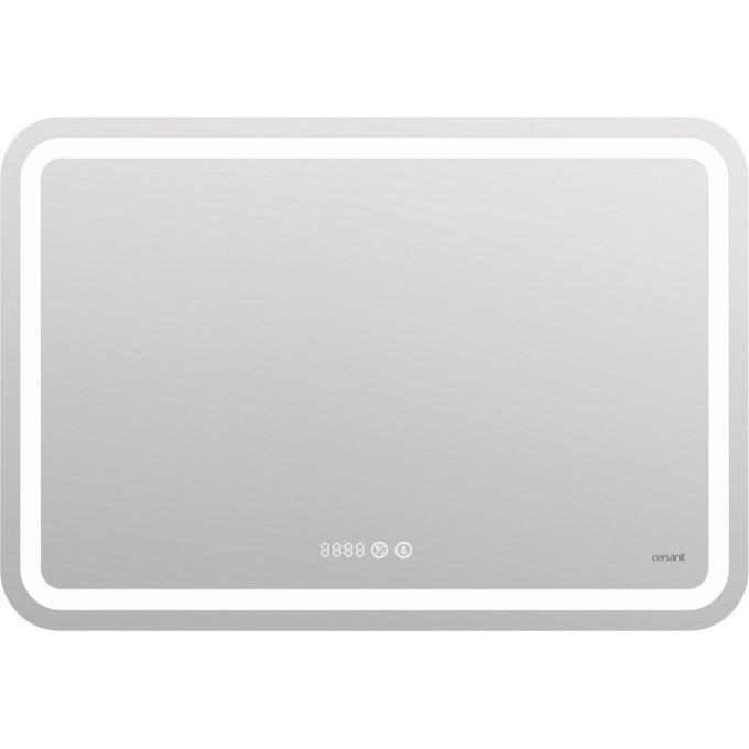Зеркало CERSANIT LED DESIGN PRO 050 80 холодный теплый cвет часы с подсветкой прямоугольное KN-LU-LED050*80-p-Os