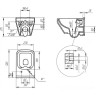 Комплект инсталляции CERSANIT CREA SQUARE CO DPL EO slim LINK PRO кнопка TWINS пластик хром глянцевый 64443